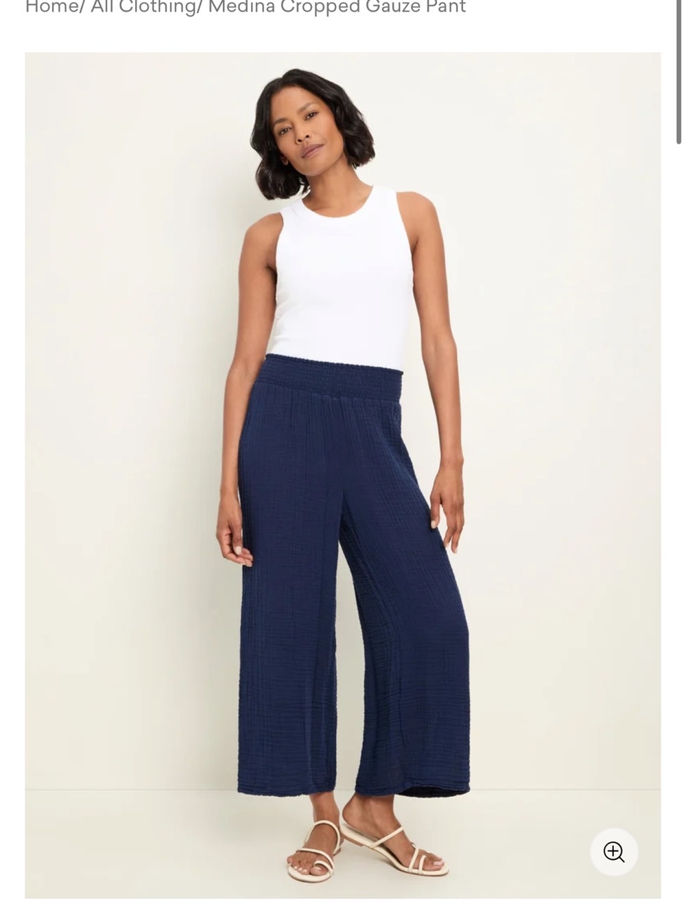 Michael Stars Nocturnal Double Gauze Medina cropped pants